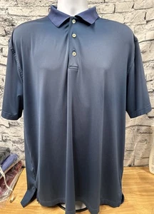 Peter Millar Summer Comfort Polo Golf Blue Men's Large Short Sleeve - Picture 1 of 8