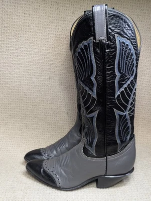 Botas Tony Lama De Colección 6.5 B Lagarto Piel Exótica Etiqueta Dorada 15" Punta de Ala EE. UU. 60S Foto 1 de 4