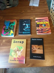 Henry Rollins 3 Poetry Books Plus 2 BONUS SIGNED Brandon McMahon Poetry Books - Picture 1 of 22