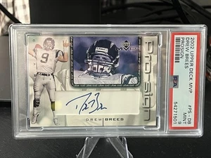 2002 Upper Deck MVP #PS-DB Drew Brees Prosign Auto # /127 PSA 9 MINT BW08 - Picture 1 of 2