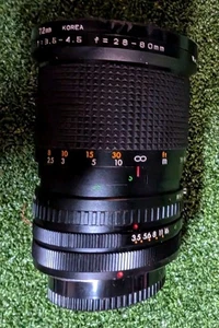 Vintage Zykkor MC Auto zoom lens 1:3.5 - 4.5 f=28-80mm camera lens Made In Japan - Picture 1 of 10
