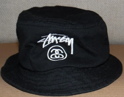 Vintage Stussy - ‘Capz’ Tag - S/M Logo + Script Bucket Hat Cap - BLACK RARE FIND - Image 1 of 4