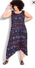 Evans Avenue  Maxi Hankerchief Dress Size 22/24 Free Flowing Summer Dress 