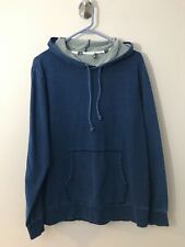 Slate and Stone Blue Washed Denim Pullover Hoodie Pocket Runs Small- Size L $298