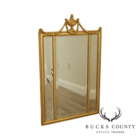 Ethan Allen Georgian Style Giltwood Beveled Mirror Cover