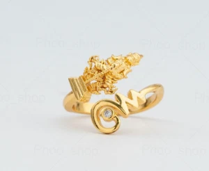 Giant Ring Wessuwan God Talisman Gold Plated Jewelry Charm Thai Amulet free size - Picture 1 of 2