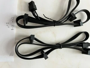 2X Corsair 6 Pin to 3x SATA Drive power Cable for corsair RM850X RM750X,ORIGIN - Picture 1 of 5