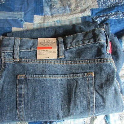 NUEVO CON ETIQUETAS~ Pantalones de mezclilla para hombre elegantes forrados St. John' Bay talla 42 x 30. Sharp, etiqueta de $60 Foto 1 de 4