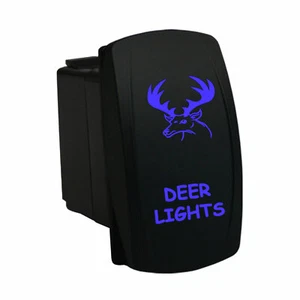 DEER LIGHTS 6B41B Rocker Switch 12V Laser etch LED blue - Imagen 1 de 1