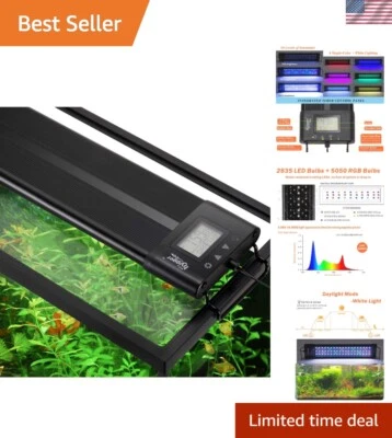 Programmable 18-24 Inch LED Aquarium Fixture with Spectacular Color Options - Image 1 of 4