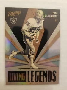 Inserto Prestige Living Legends 2021 Fred Biletnikoff #LL-4 Oakland Raiders - Imagen 1 de 1