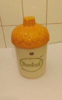 Bay Keramik Rumtopf Blattwerk Deckel H31,5 x Dm19,5 cm 1980er - Bild 1 von 4