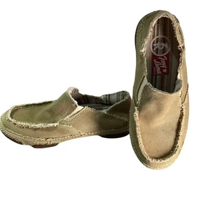 Tony Lama Women's Casual Slip On Canvas Tan Shoe Size 7.5 Super Soft Insole - Imagen 1 de 7
