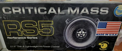 CRITICAL MASS 音频 RS5 5.25 英寸扬声器 最佳声音 2 路 FOCAL HERTZ MTX AMP JL — 第 1/4 张图片