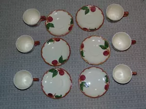 VINTAGE FRANCISCAN APPLE COFFEE CUP & SAUCER - MADE IN CALIFORNIA - - Picture 1 of 2