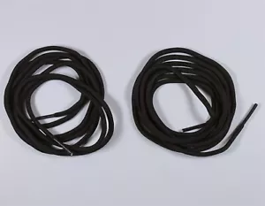 Boot Lace Shoelace Black Pair Round 160cm 4mm - Picture 1 of 2