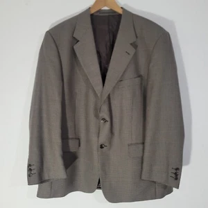 Mens VINTAGE Blazer Houndstooth Geometric Wool Blend Chest 46 WELLINGTON Formal - Picture 1 of 10