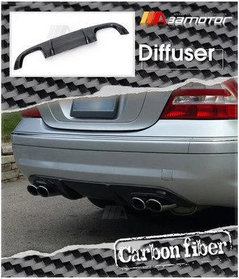 Carbon Fiber Rear Diffuser Quad 4pp fit for Mercedes W203 C-Class C55 C32 AMG - Image 1 of 3