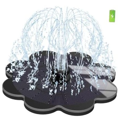 SZMP Solar Fountain 2000mAh Bird Bath Fountains Work On Cloudy Day, No Lights - Image 1 of 4