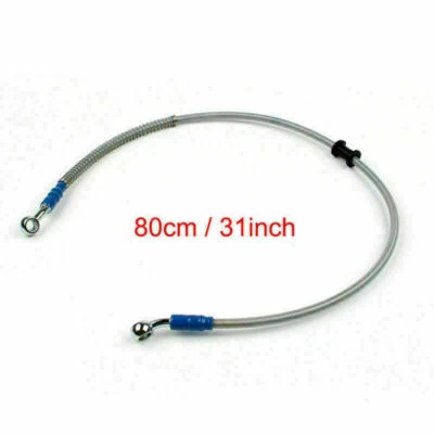 80cm/31" M10 Brake Oil Hose Line Banjo Fitting Stainless Steel End AV Foto 1 de 2
