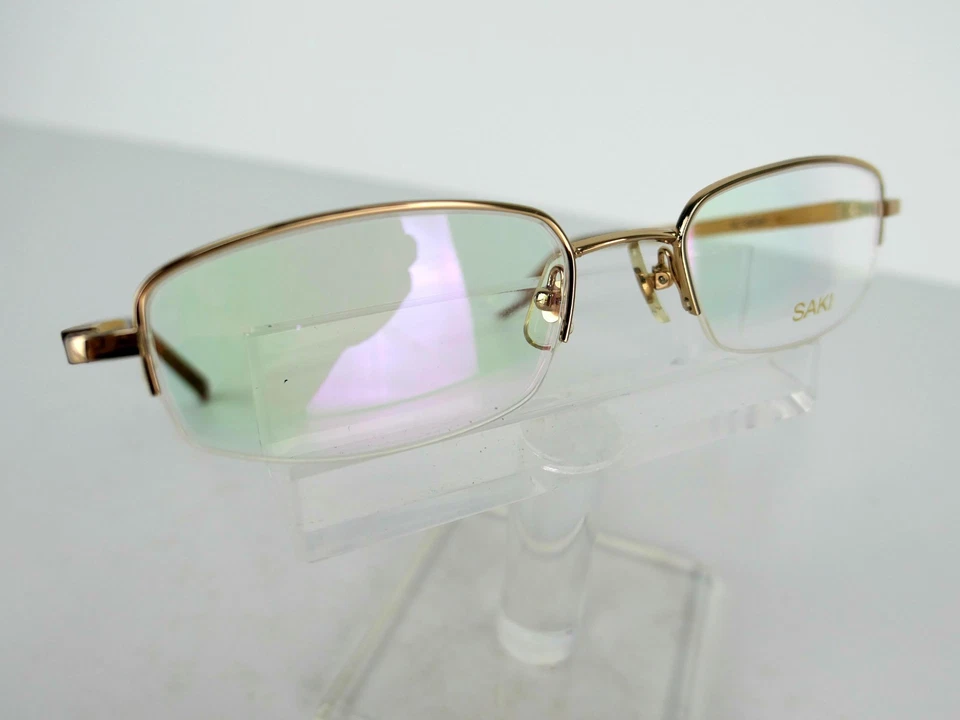 Saki Mod. 806 (GD) Gold / Wood 52 x 19 140 mm Eyeglass Frames - Image 1 of 4