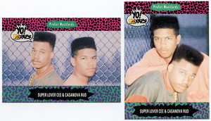 SUPER LOVER CEE & CASANOVA RUD  2  ProSet YO! MTV Raps CARD SET 1991 USA 1st Ed.