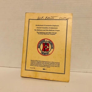 Brotherhood Locomotive Engineers Baltimore Ohio Railroad Reprint Work Rules 1985 - Picture 1 of 24