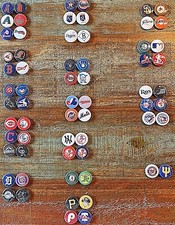 MLB PINBACK BUTTON-U PICK TEAM-Blue Jays Expos Cubs Dodgers Giants -NEW