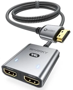 Hdmi Splitter 4k 1x2 Hdmi Display Duplicate/mirror Hdmi Splitter 1 In 2 Out met - Picture 1 of 9