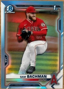 Sam Bachman 2021 1st Bowman Chrome Draft SKY BLUE Refractor XRC SP - Picture 1 of 1