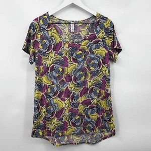Top LuLaRoe Amelia estampado floral cuello redondo manga corta talla pequeña - Imagen 1 de 7