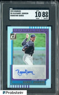Donruss Signature Series Randy Johnson Diamondbacks 2025 Salón de la fama SGC 8 con 10 automático Foto 1 de 2