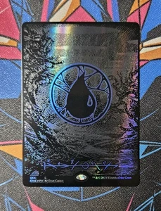 Island NM Phyrexian Full Art Oil Slick Raised Foil MTG Phyrexia All Will Be One - Picture 1 of 1