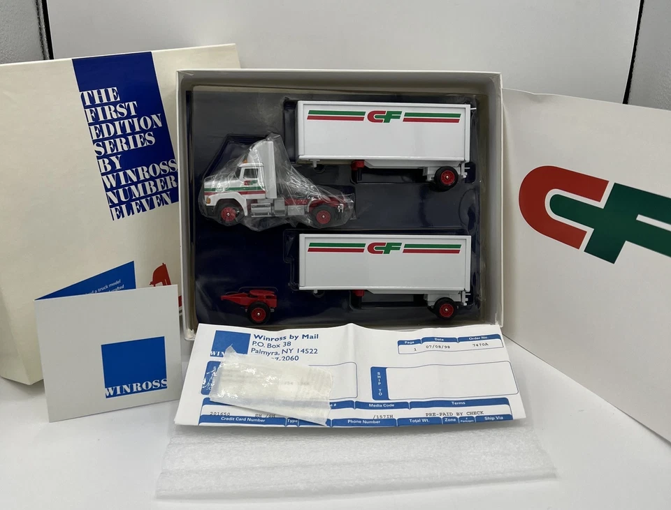 Camión doble fundido a presión CF Consolidated Freightways 1998 Winross 1:64 hecho en EE. UU. Foto 1 de 4