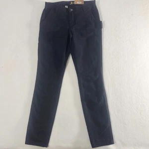 Carhartt Womens 4 Slim Fit Work Pants Rugged Flex Stretch 5 Pocket Black - Picture 1 of 9