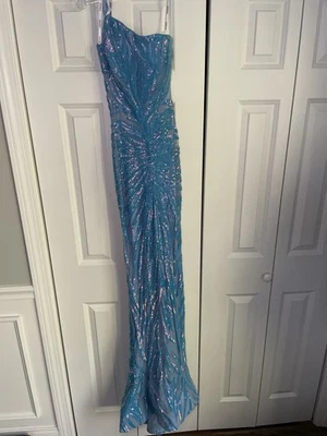 Jovani Women’s Evening Gown 05664A Sequin Formal Prom Dress Iridescent Blue 0C - Image 1 of 4