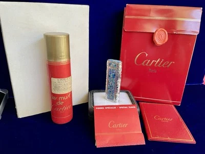 Rare Cartier Lighter 925 Silver Jacket Mosaic Opal 99.9% New Works 1 Year Warran - Image 1 of 4