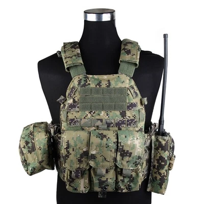 Emersongear LBT6094A Plate Carrier Tactical Vest W/3 Pouches Hunting Nylon AOR2 - Image 1 of 4