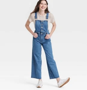 Women's Denim Sailor Overalls - Universal Thread - Medium Wash - Size 2 - Picture 1 of 3
