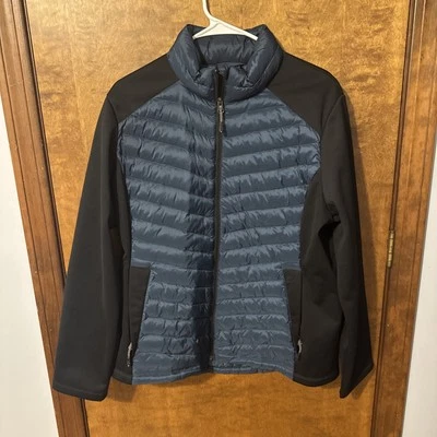 32 Degrees Heat Jacket Mens Size XL Puffer Down Teal / Black Full Zip Adult - Image 1 of 4
