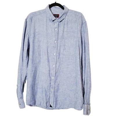 UNTUCKIT Blue Linen Long Sleeve Button Down Shirt Men's XL - Image 1 of 4