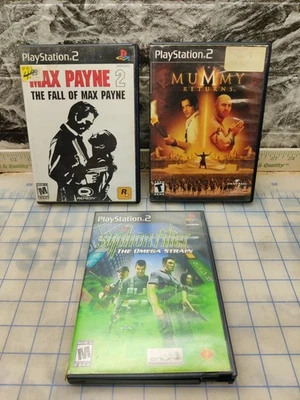 3 PS2 games Mummys Return/ Max Payne 2 /Syphon Filter Omega Strain used - Image 1 of 4