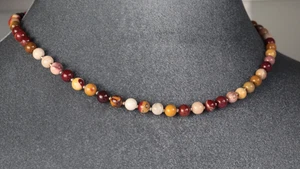 COLLANA MOOKAITE 6MM ~ ARGENTO STERLING LUNGHEZZA 19" - Foto 1 di 2