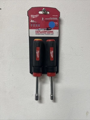 Milwaukee 48-22-2502 Juego de 2 destornilladores de tuercas magnéticas de núcleo hueco Foto 1 de 4