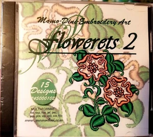 MOMO-DINI EMBROIDERY ART Flowerets 2 - 15 Designs - New and Sealed Software  - Picture 1 of 2