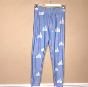 Walt Disney World Girls’ Cinderella Castle Graphic Print Pull On Leggings Sz L - Picture 1 of 6