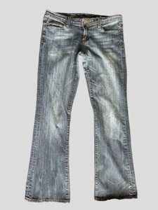 Seven7 Jeans Womens Size 32 Bootcut Dark Wash Blue Tag Boho Y2K #0395ED - Picture 1 of 14
