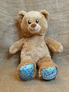 Build A Bear Happy Birthday Bear Plush Stuffed Animal Light Brown 16" 2018 EUC - Picture 1 of 6