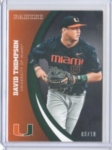 2015 Panini Collegiate Miami Black #73 David Thompson 03/10 - Flat S/H - Picture 1 of 1