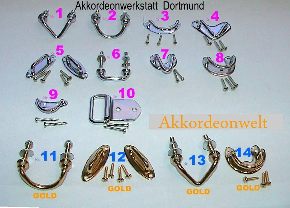 Tragriemen- Bügel,Gurtbefestigung Akkordeon Ersatzteile,accordion straps holder  - Bild 1 von 1